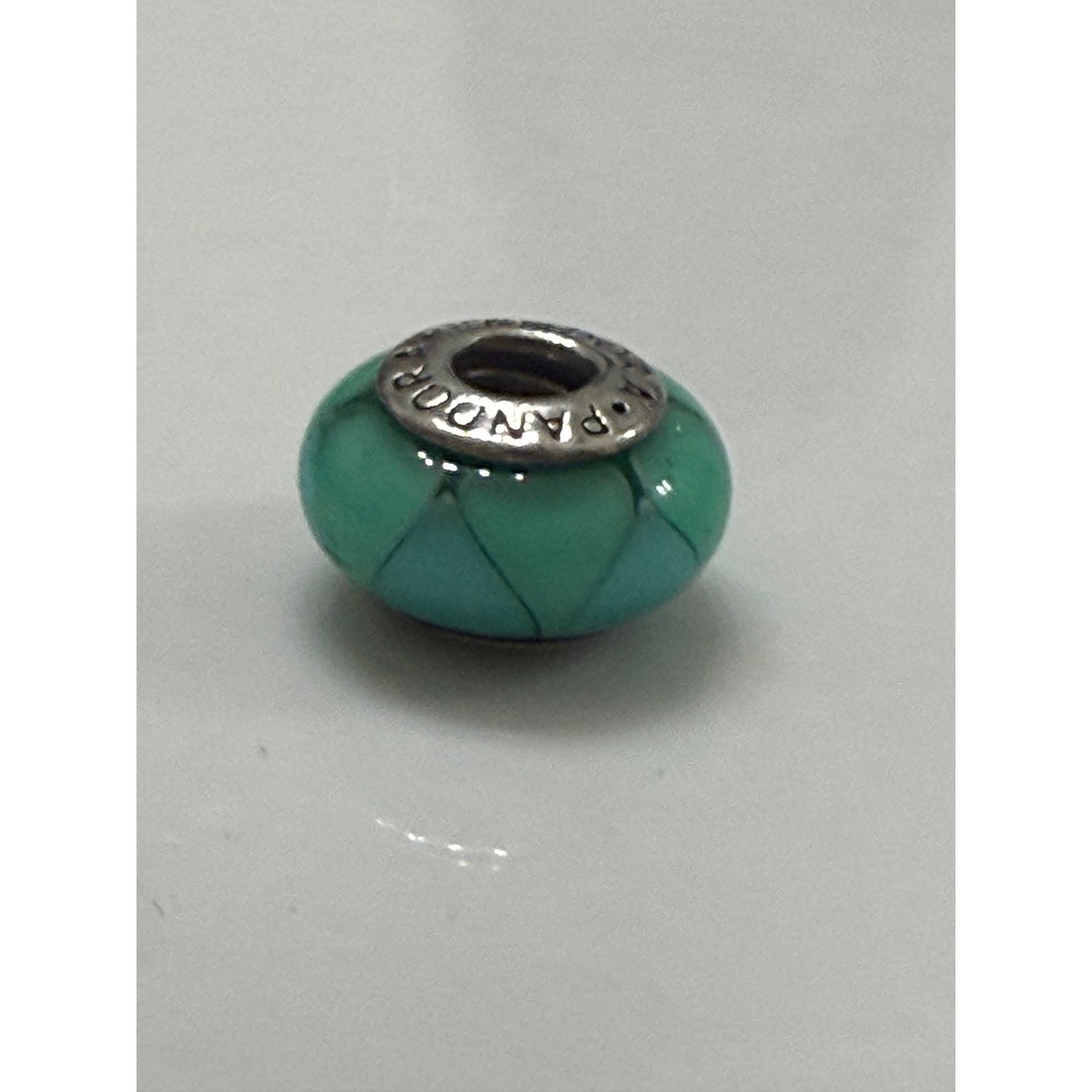 Pandora Captivating Green Murano Glass Charm Retired 790636